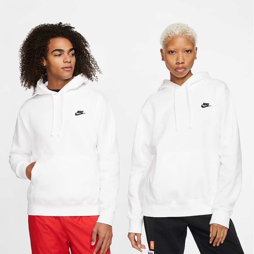 nike sportswear club fleece - white